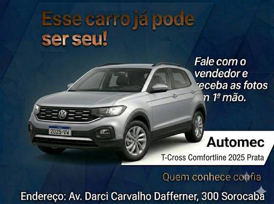 VOLKSWAGEN T-CROSS 1.0 200 TSI TOTAL FLEX COMFORTLINE AUTOMÁTICO VOLKSWAGEN T-CROSS 1.0 200 TSI TOTAL FLEX COMFORTLINE AUTOMÁTICO